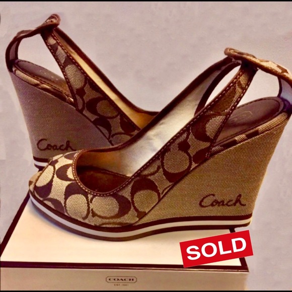Coach Shoes - Coach Tarrah Wedges 7.5 Med W Original Box